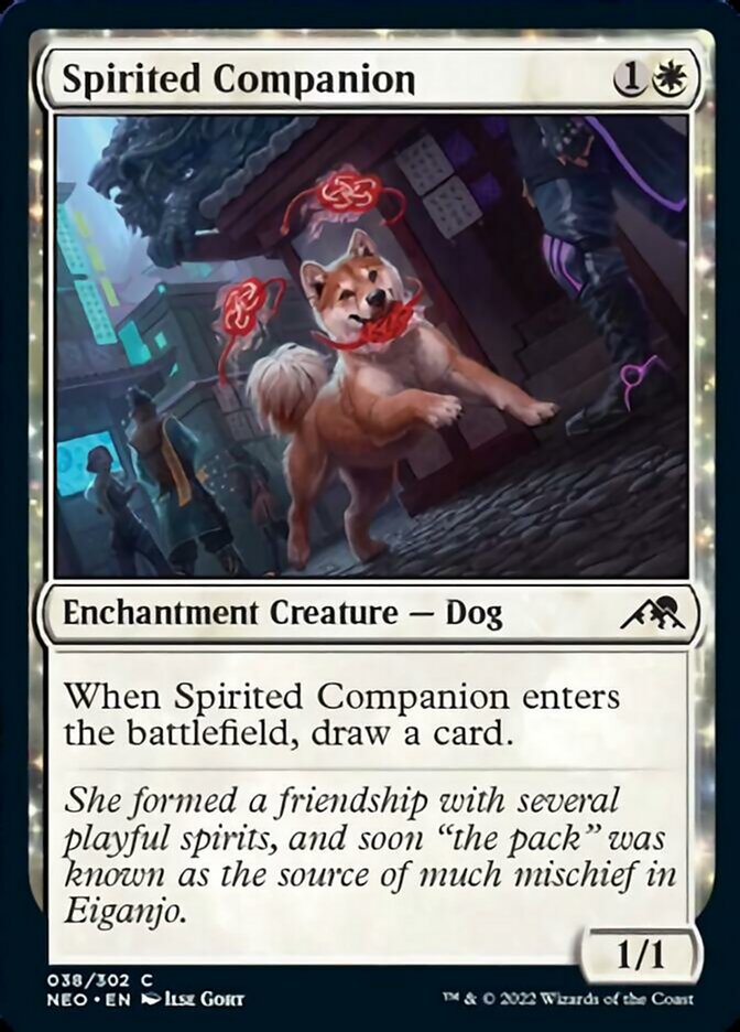 Spirited Companion [Kamigawa: Neon Dynasty] | Amazing Games TCG