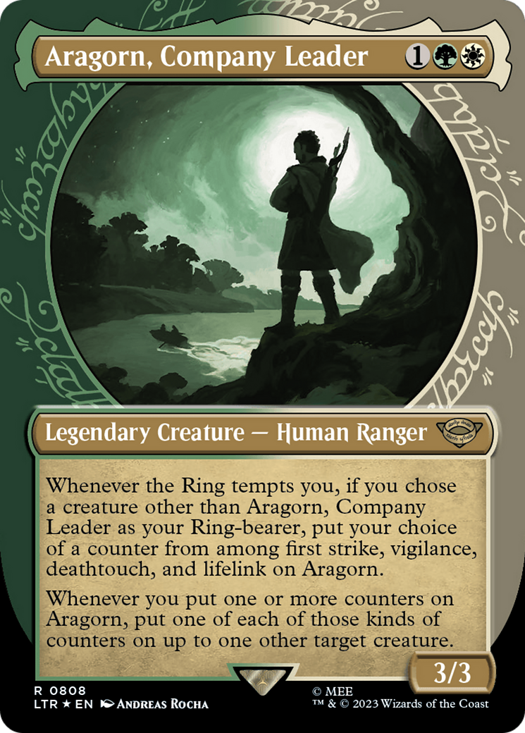 Aragorn, Company Leader (Showcase) (Surge Foil) [The Lord of the Rings: Tales of Middle-Earth] | Amazing Games TCG