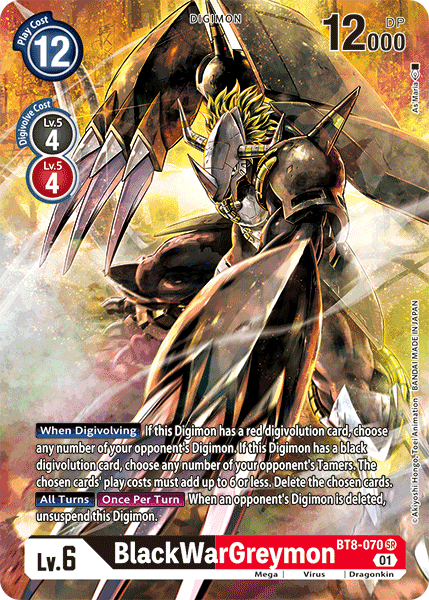 BlackWarGreymon [BT8-070] (Alternate Art) [New Awakening] | Amazing Games TCG