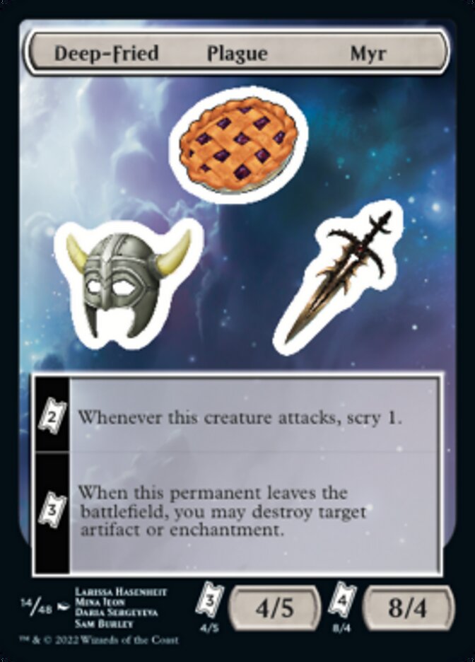 Deep-Fried Plague Myr [Unfinity Stickers] | Amazing Games TCG