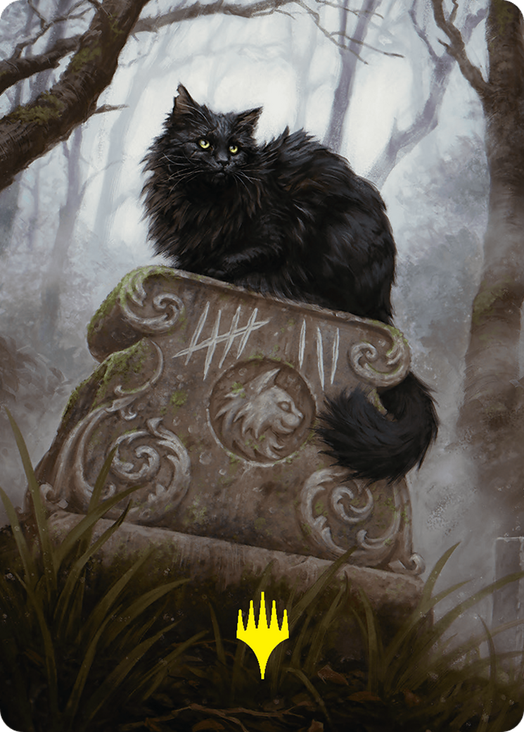 Nine-Lives Familiar 2 Art Card (36/54) (Gold-Stamped Planeswalker Symbol) [Foundations Art Series] | Amazing Games TCG