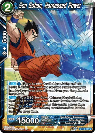 Son Gohan, Harnessed Power (BT16-027) [Realm of the Gods] | Amazing Games TCG