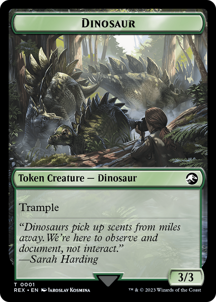 Fungus Dinosaur // Dinosaur (0001) Double-Sided Token [The Lost Caverns of Ixalan Tokens] | Amazing Games TCG