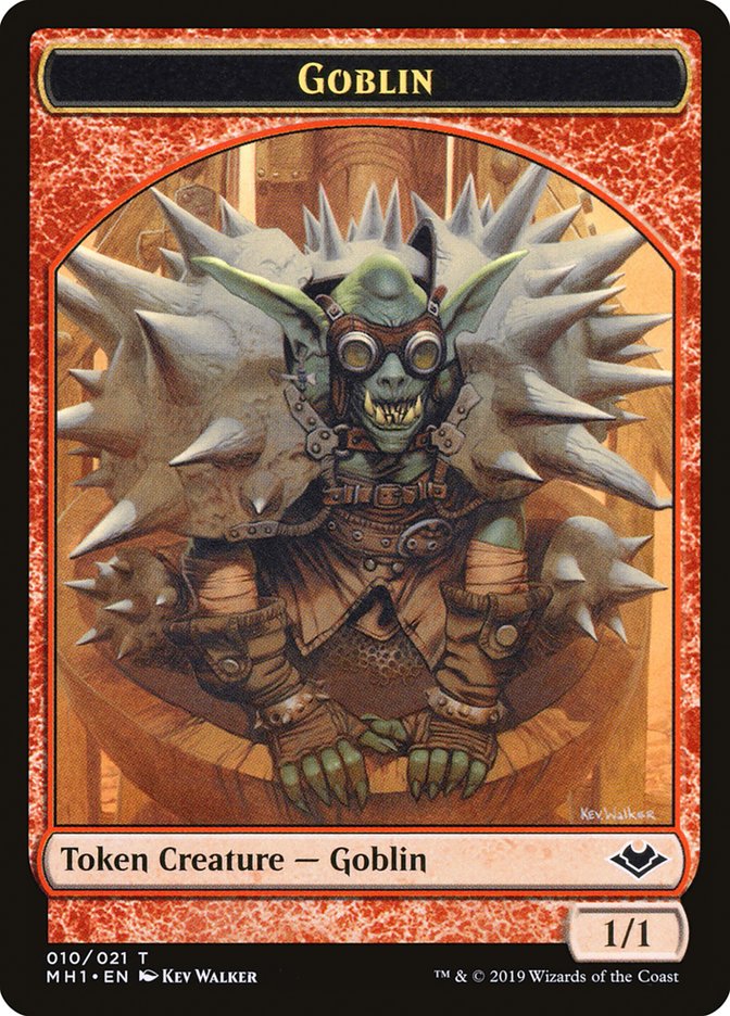 Goblin (010) // Wrenn and Six Emblem Double-Sided Token [Modern Horizons Tokens] | Amazing Games TCG