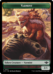 Treasure // Varmint Double-Sided Token [Outlaws of Thunder Junction Tokens] | Amazing Games TCG
