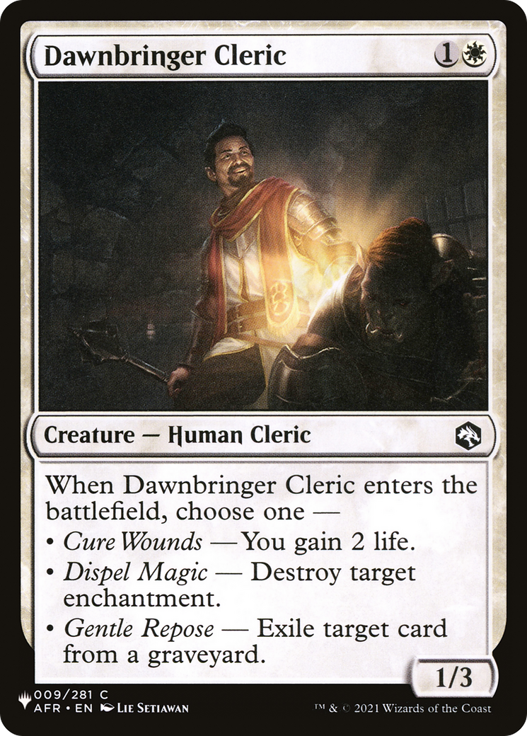 Dawnbringer Cleric [The List Reprints] | Amazing Games TCG