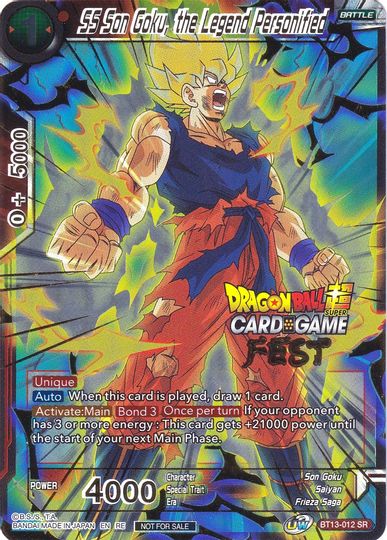 SS Son Goku, the Legend Personified (Card Game Fest 2022) (BT13-012) [Tournament Promotion Cards] | Amazing Games TCG