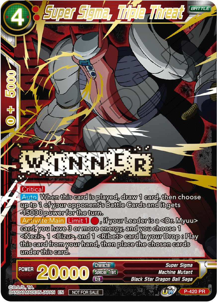 Super Sigma, Triple Threat (Championship Pack 2022 Vol.2) (Winner Gold Stamped) (P-420) [Promotion Cards] | Amazing Games TCG