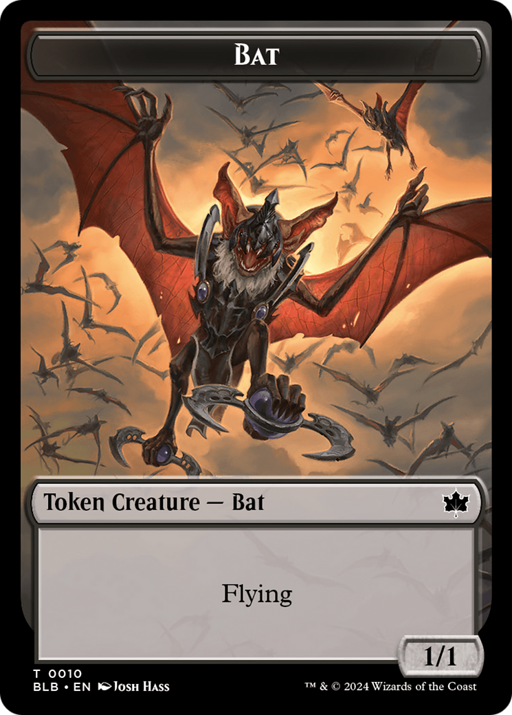 Bat // Intrepid Rabbit Double-Sided Token [Bloomburrow Tokens] | Amazing Games TCG