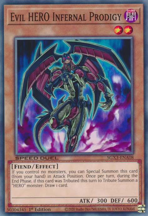 Evil HERO Infernal Prodigy [SGX3-ENA08] Common | Amazing Games TCG