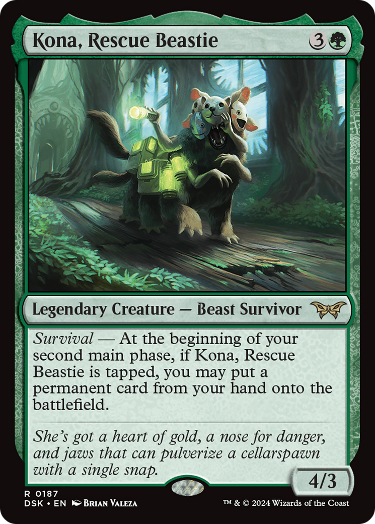 Kona, Rescue Beastie (0187) [Duskmourn: House of Horror] | Amazing Games TCG