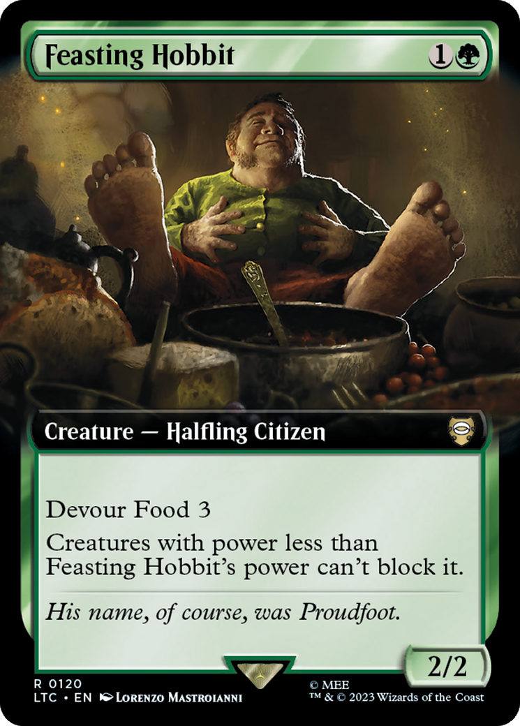 Feasting Hobbit (Extended Art) [The Lord of the Rings: Tales of Middle-Earth Commander] | Amazing Games TCG