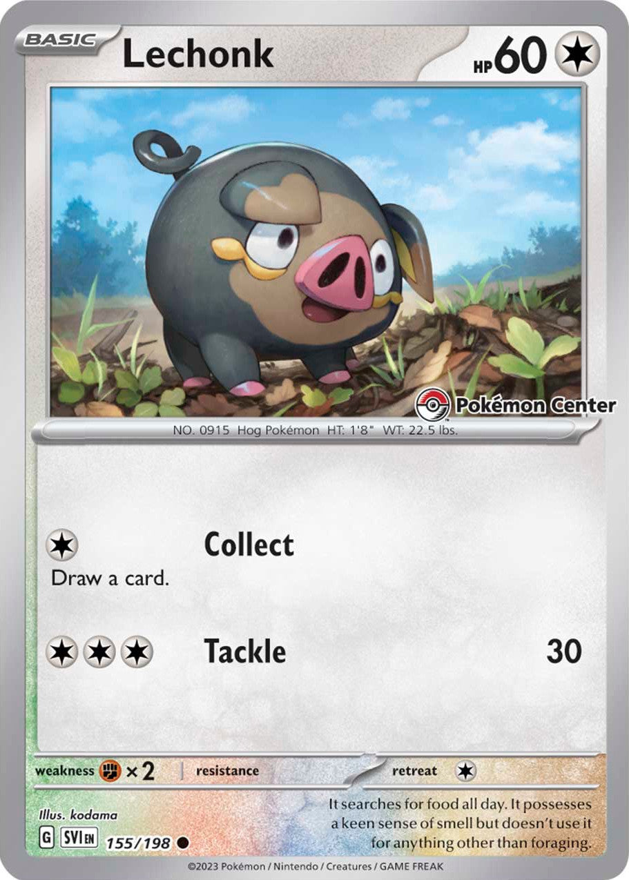 Lechonk (155/198) (Pokemon Center Exclusive) [Scarlet & Violet: Base Set] | Amazing Games TCG