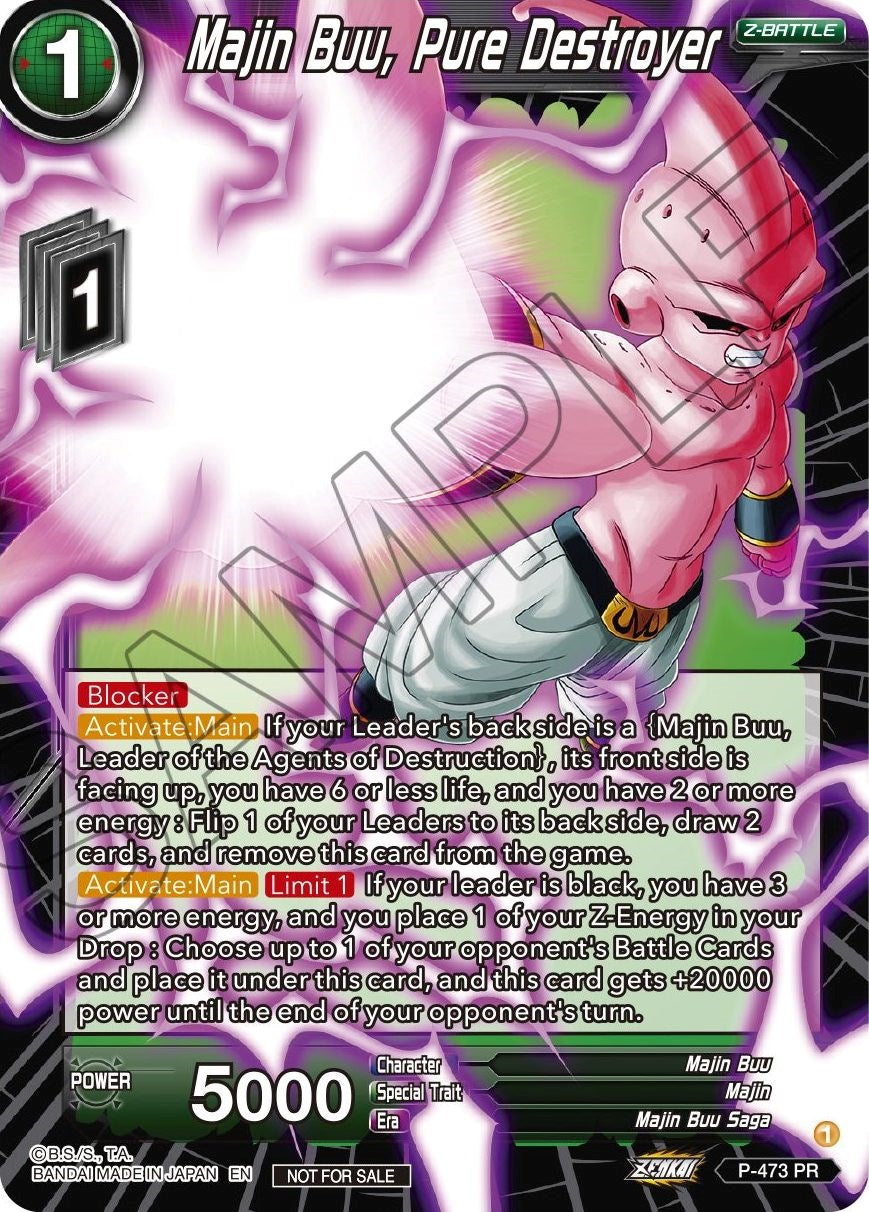 Majin Buu, Pure Destroyer (Z03 Dash Pack) (P-473) [Promotion Cards] | Amazing Games TCG