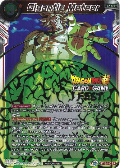 Gigantic Meteor (Card Game Fest 2022) (BT15-030) [Tournament Promotion Cards] | Amazing Games TCG