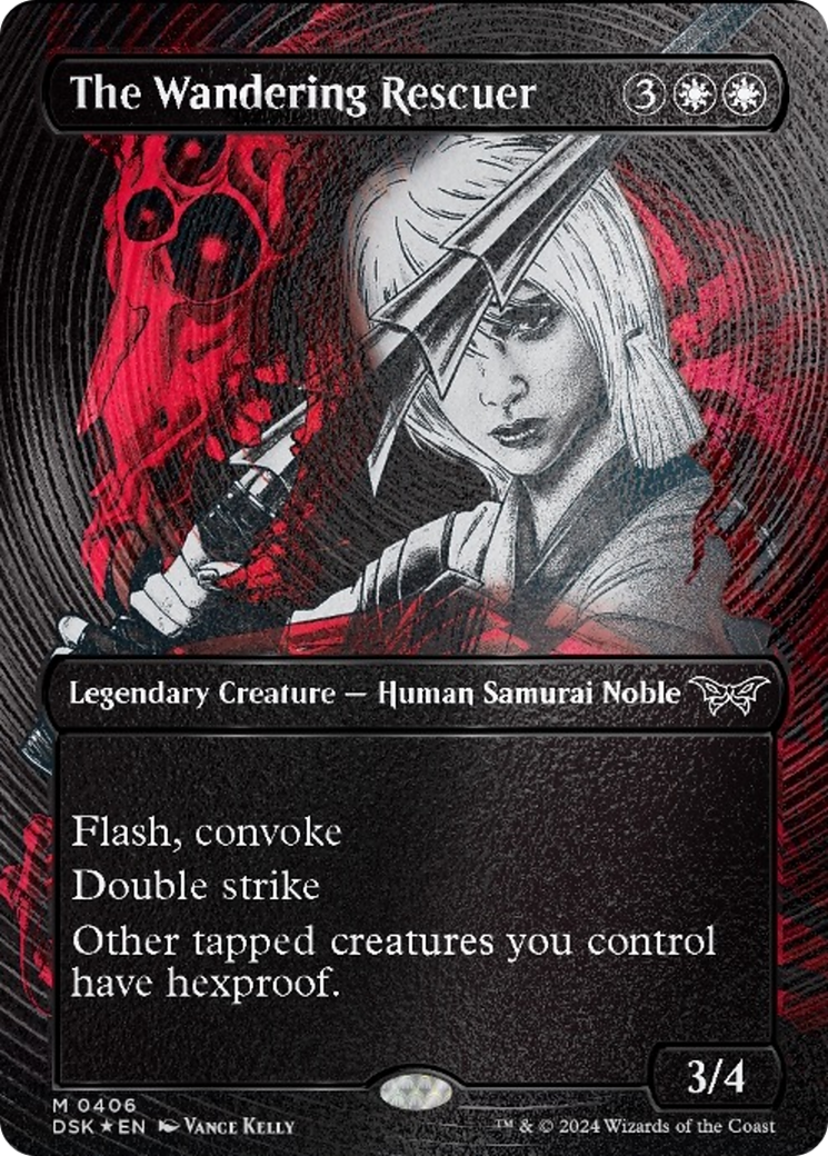 The Wandering Rescuer (Showcase) (Textured) [Duskmourn: House of Horror] | Amazing Games TCG