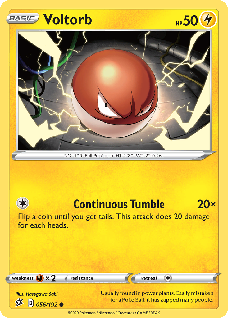 Voltorb (056/192) [Sword & Shield: Rebel Clash] | Amazing Games TCG