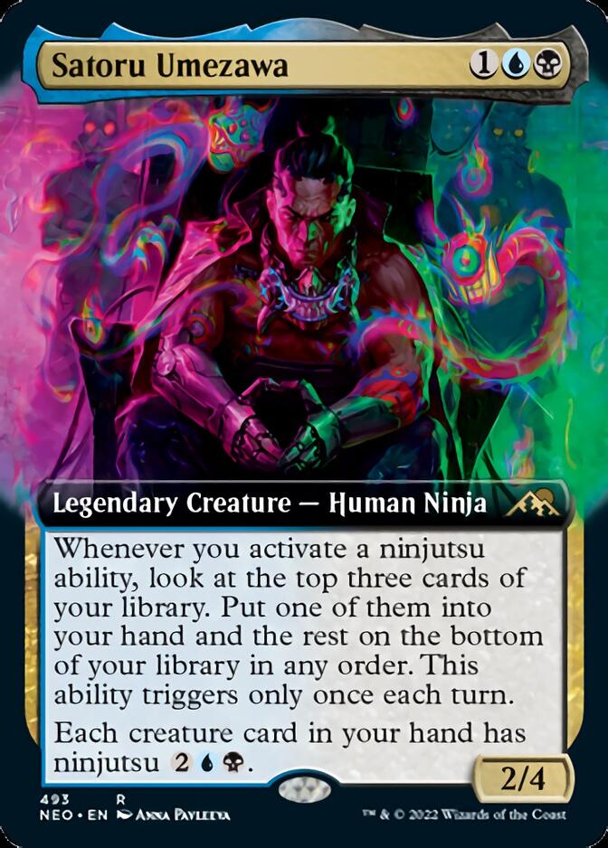 Satoru Umezawa (Extended Art) [Kamigawa: Neon Dynasty] | Amazing Games TCG