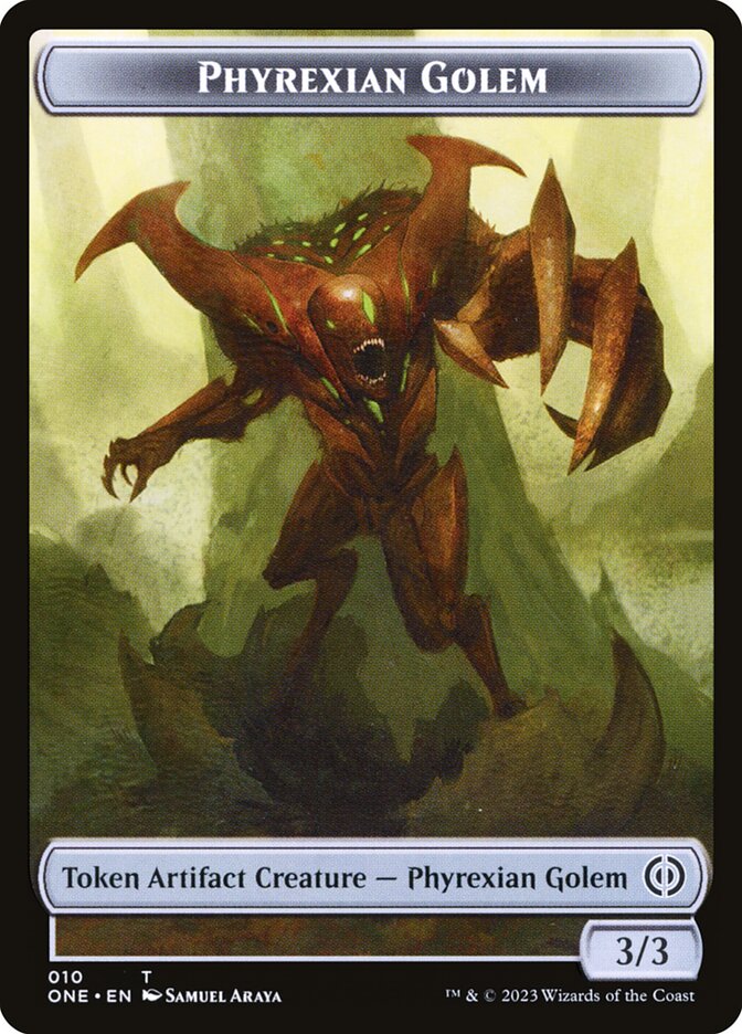 Phyrexian Goblin // Phyrexian Golem Double-Sided Token [Phyrexia: All Will Be One Tokens] | Amazing Games TCG