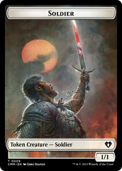 Soldier // Elephant Double-Sided Token [Commander Masters Tokens] | Amazing Games TCG