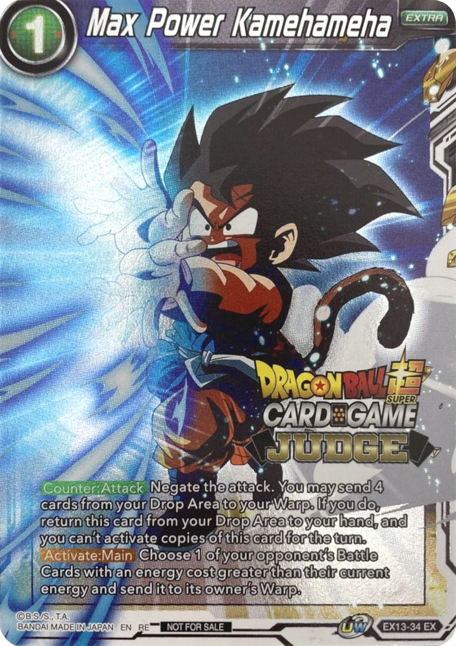 Max Power Kamehameha (Judge) (EX13-34) [Tournament Promotion Cards] | Amazing Games TCG