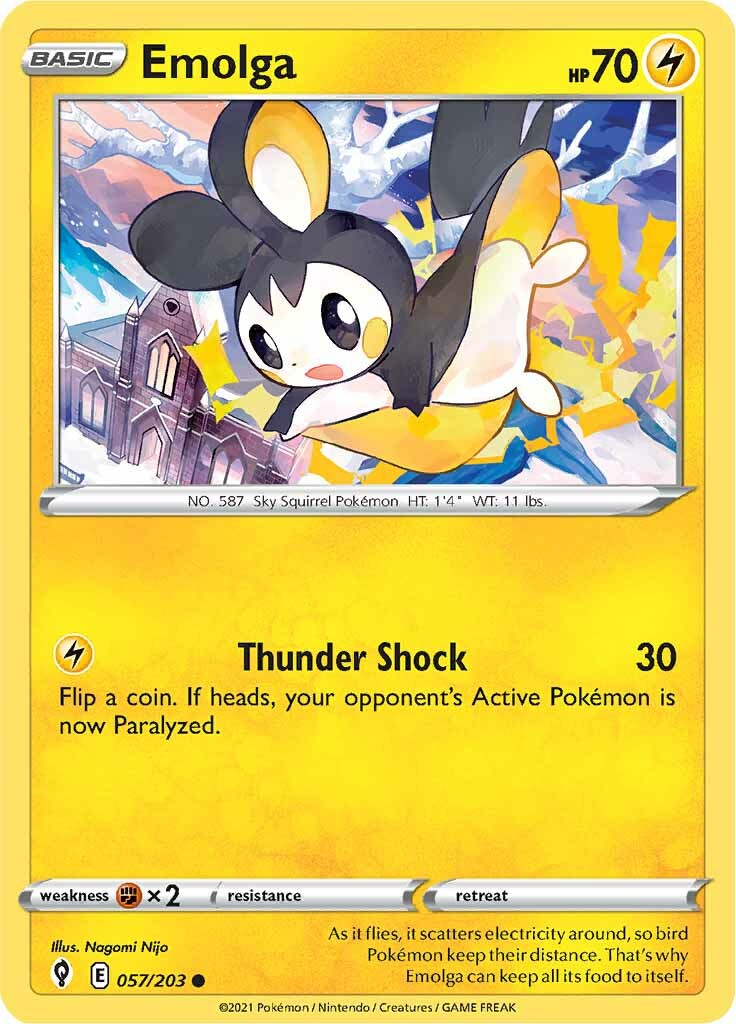 Emolga (057/203) [Sword & Shield: Evolving Skies] | Amazing Games TCG