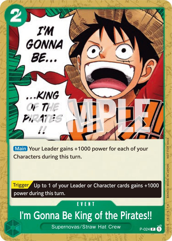 I'm Gonna Be King of the Pirates!! [One Piece Promotion Cards] | Amazing Games TCG
