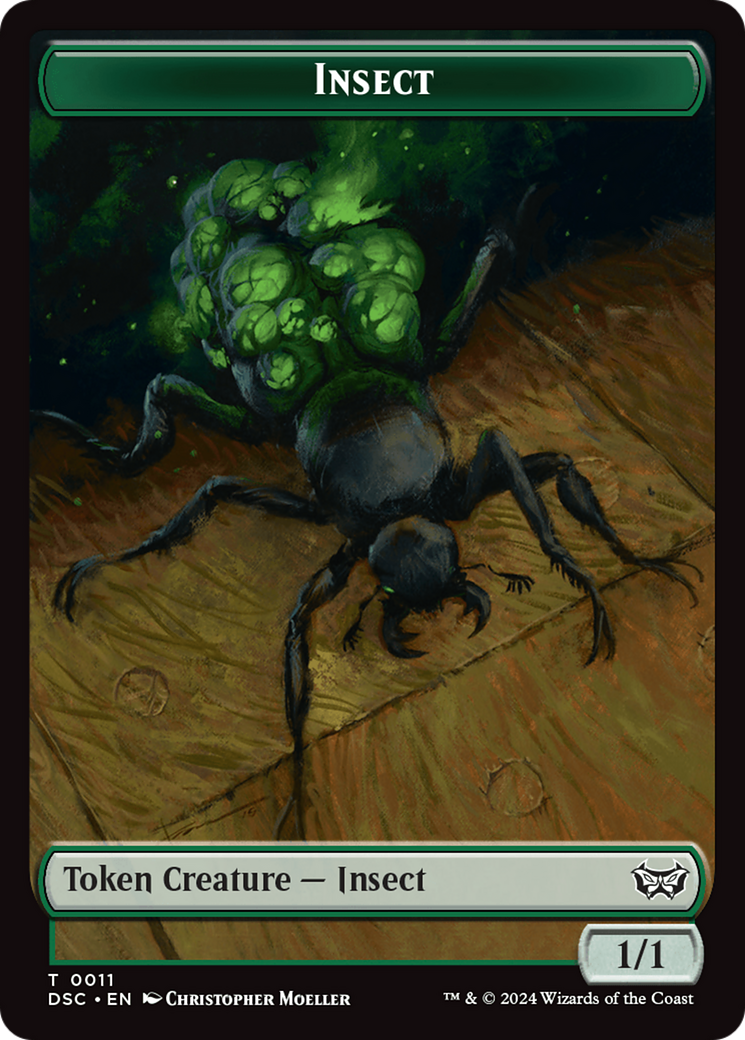 Insect (0011) // Shapeshifter Double-Sided Token [Duskmourn: House of Horror Commander Tokens] | Amazing Games TCG