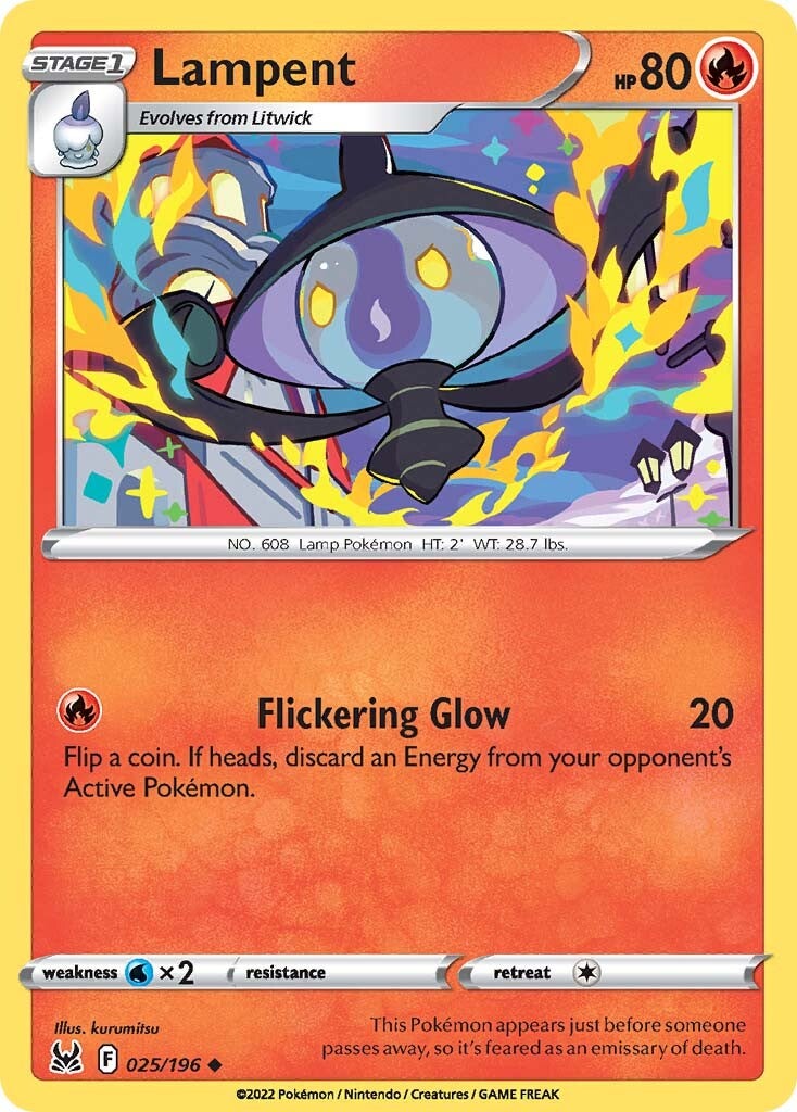 Lampent (025/196) [Sword & Shield: Lost Origin] | Amazing Games TCG