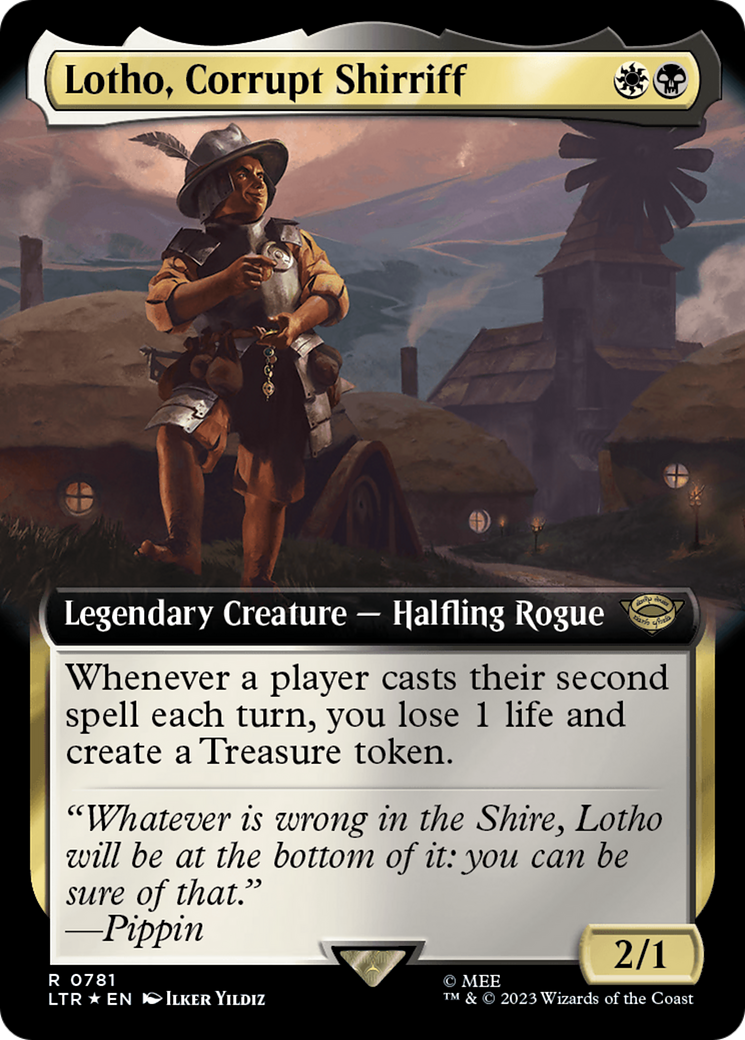 Lotho, Corrupt Shirriff (Extended Art) (Surge Foil) [The Lord of the Rings: Tales of Middle-Earth] | Amazing Games TCG