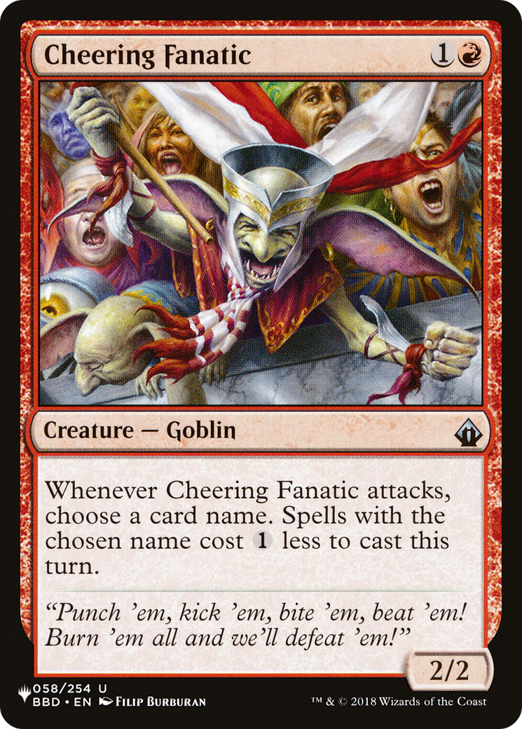 Cheering Fanatic [The List Reprints] | Amazing Games TCG