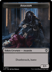 Assassin // Food Double-Sided Token [Outlaws of Thunder Junction Commander Tokens] | Amazing Games TCG