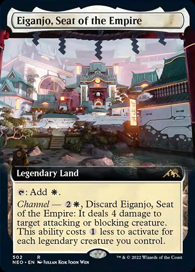 Eiganjo, Seat of the Empire (Extended Art) [Kamigawa: Neon Dynasty] | Amazing Games TCG