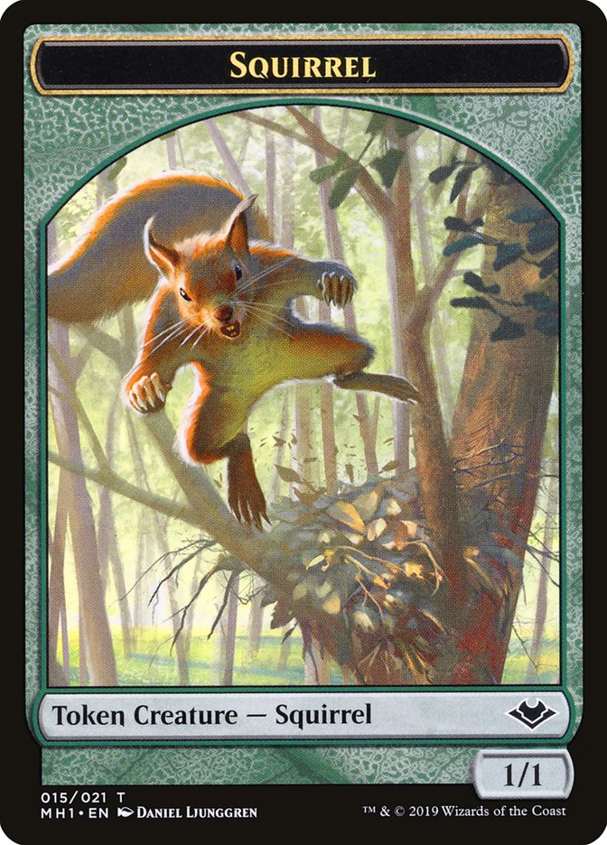 Zombie (007) // Squirrel (015) Double-Sided Token [Modern Horizons Tokens] | Amazing Games TCG