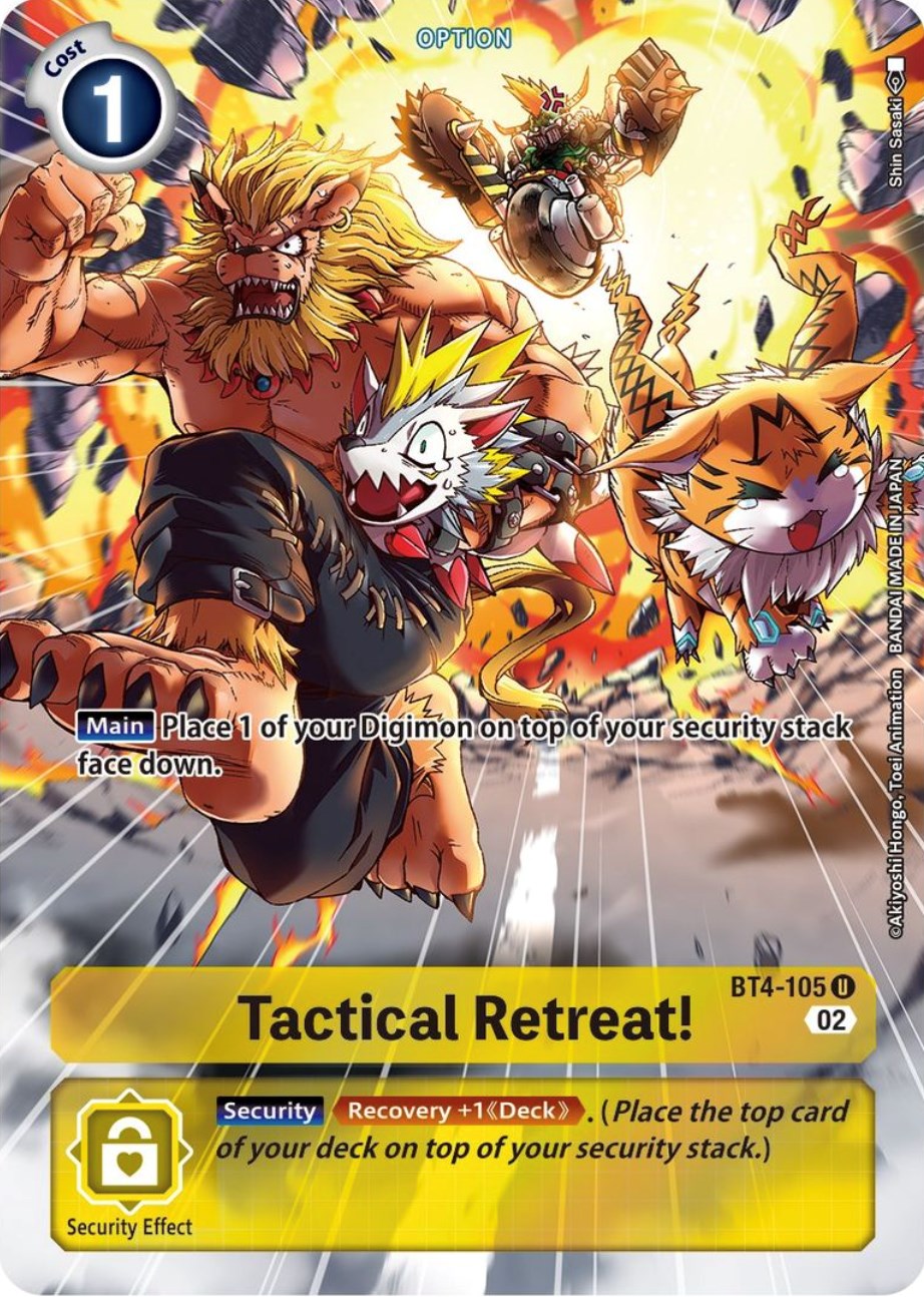 Tactical Retreat! [BT4-105] (Alternate Art) [Starter Deck: Beelzemon Advanced Deck Set] | Amazing Games TCG