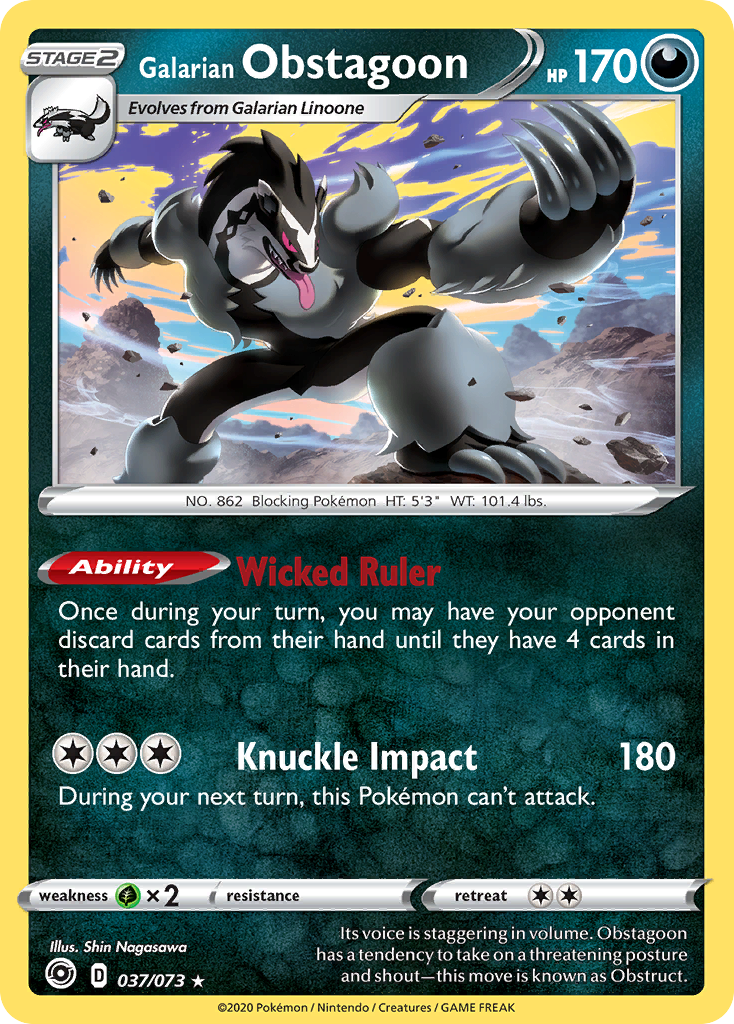 Galarian Obstagoon (037/073) [Sword & Shield: Champion's Path] | Amazing Games TCG