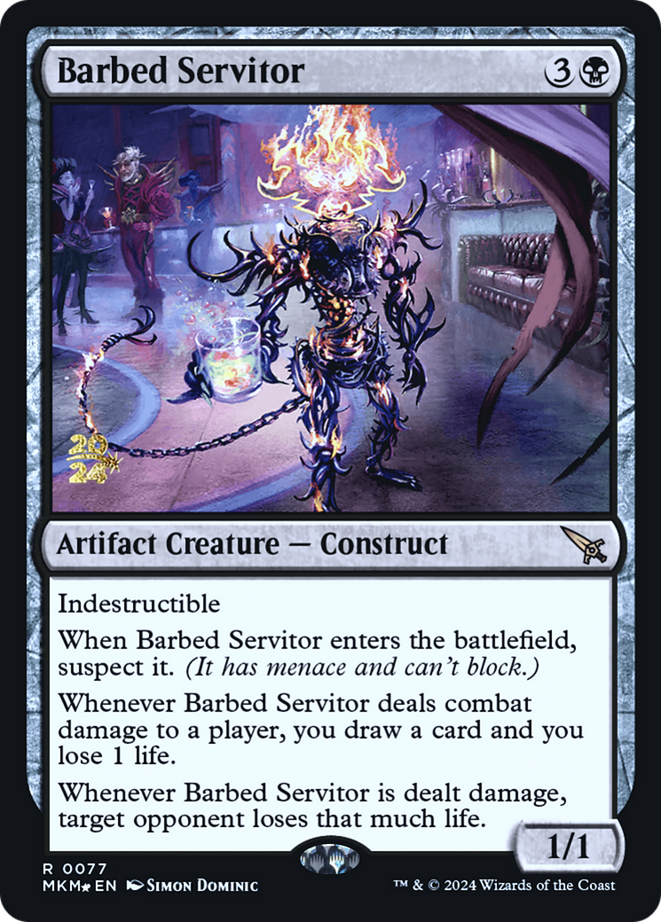 Barbed Servitor [Murders at Karlov Manor Prerelease Promos] | Amazing Games TCG