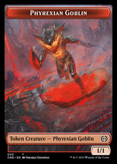 Rebel // Phyrexian Goblin Double-Sided Token [Phyrexia: All Will Be One Tokens] | Amazing Games TCG