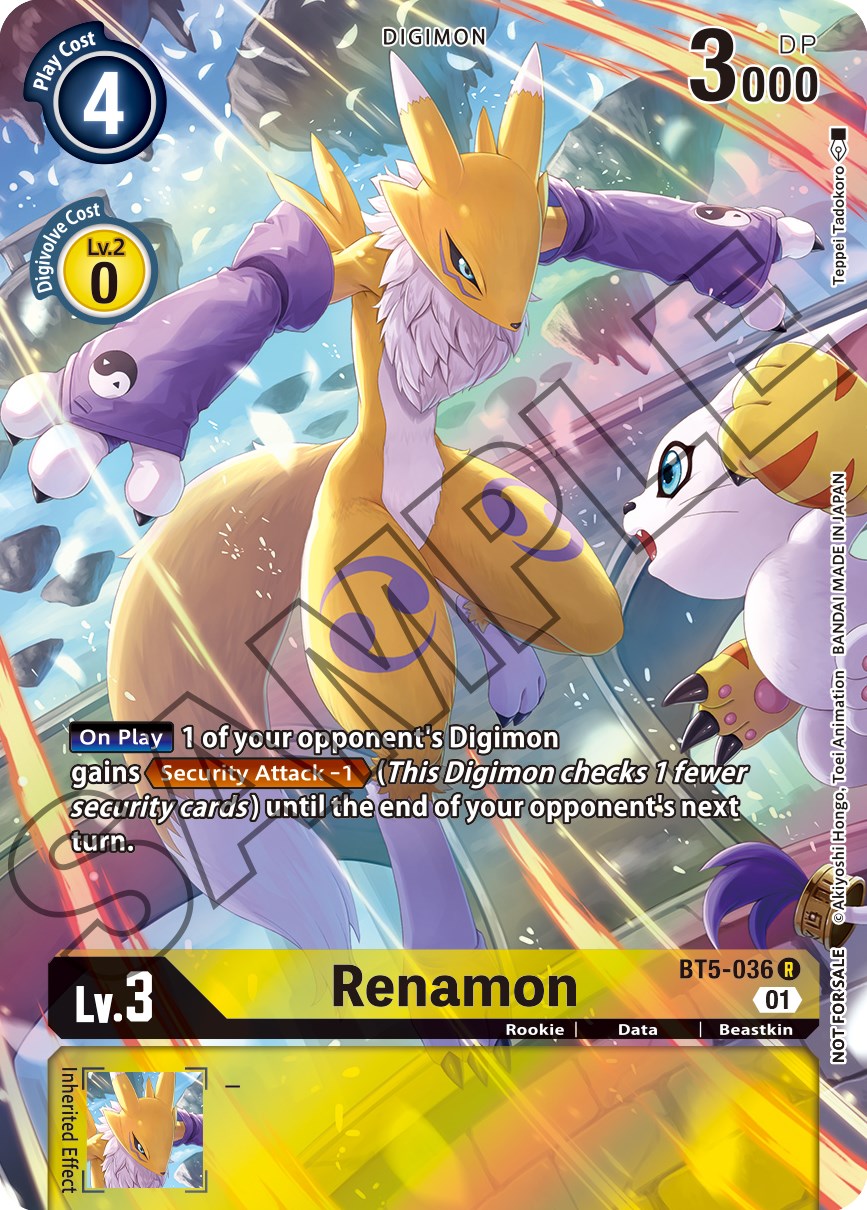 Renamon [BT5-036] (Tamer's Card Set 1) [Battle of Omni Promos] | Amazing Games TCG