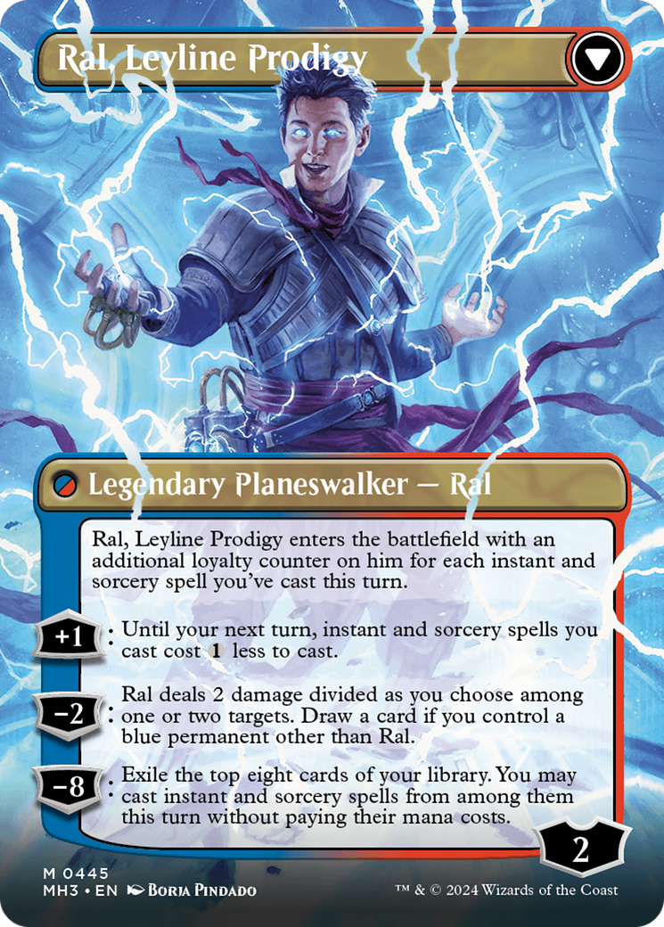 Ral, Monsoon Mage // Ral, Leyline Prodigy (Borderless) [Modern Horizons 3] | Amazing Games TCG