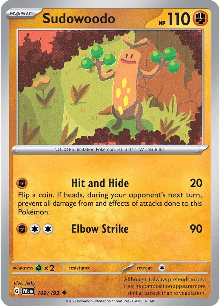 Sudowoodo (109/193) [Scarlet & Violet: Paldea Evolved] | Amazing Games TCG