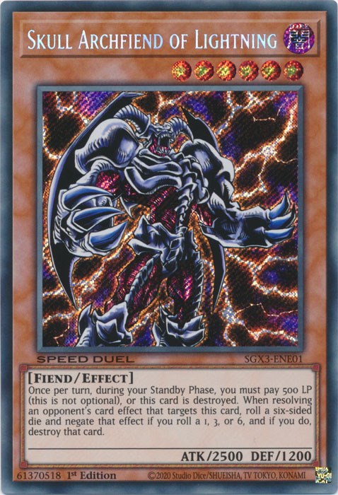 Skull Archfiend of Lightning [SGX3-ENE01] Secret Rare | Amazing Games TCG