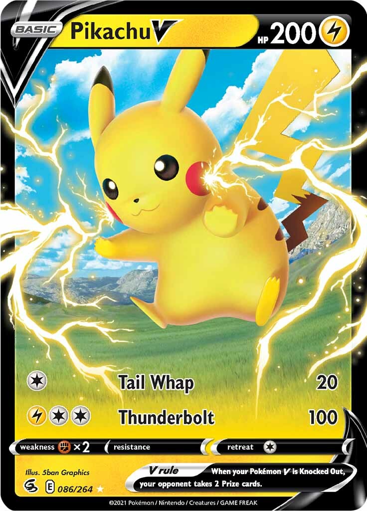 Pikachu V (086/264) [Sword & Shield: Fusion Strike] | Amazing Games TCG