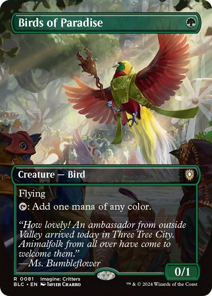 Birds of Paradise (Borderless) [Bloomburrow Commander] | Amazing Games TCG