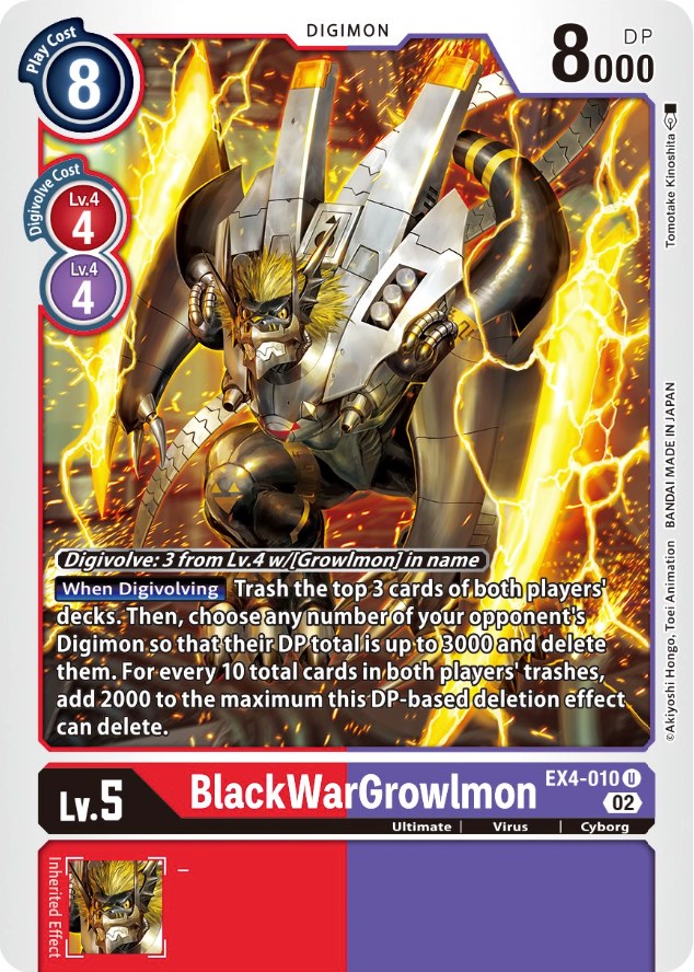 BlackWarGrowlmon [EX4-010] [Alternative Being Booster] | Amazing Games TCG