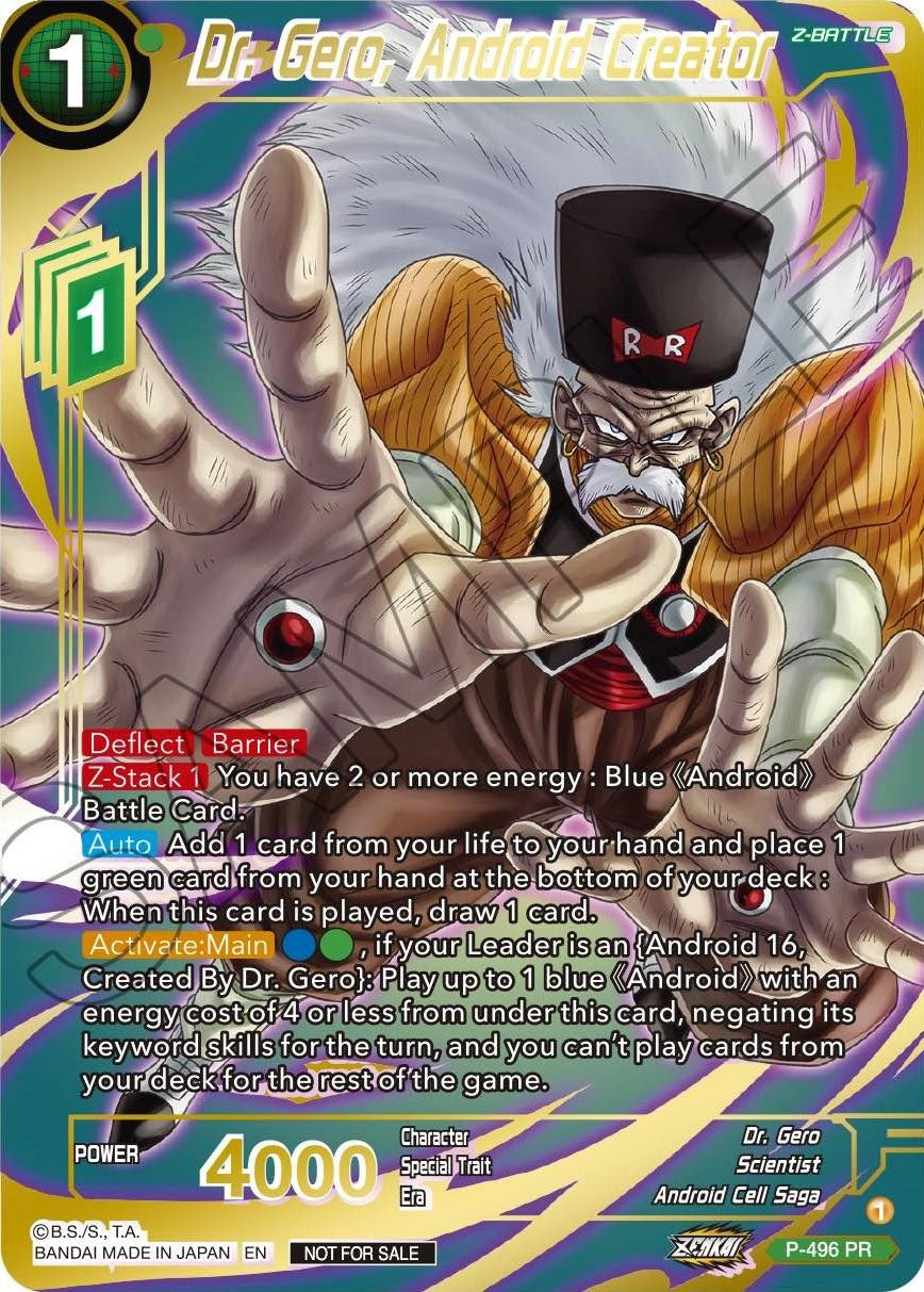 Dr. Gero, Android Creator (Gold Stamped) (P-496) [Promotion Cards] | Amazing Games TCG