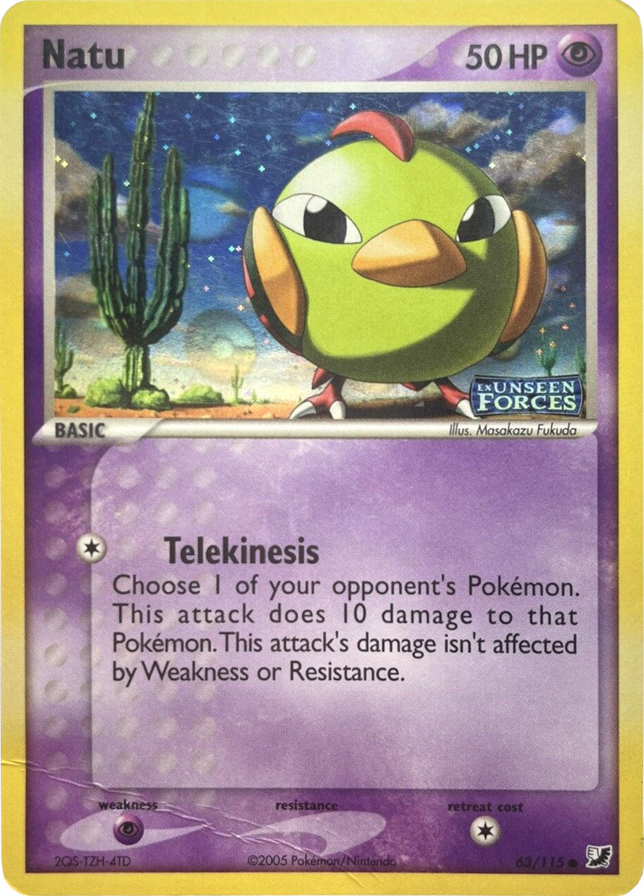 Natu (63/115) (Stamped) [EX: Unseen Forces] | Amazing Games TCG