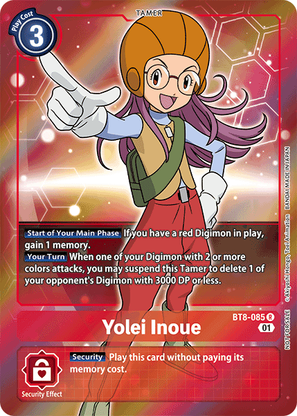 Yolei Inoue [BT8-085] (Alternative Art - Box Topper) [New Awakening] | Amazing Games TCG