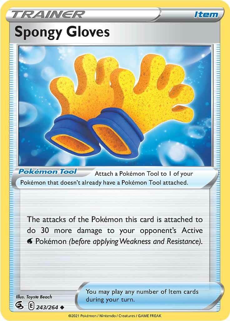 Spongy Gloves (243/264) [Sword & Shield: Fusion Strike] | Amazing Games TCG