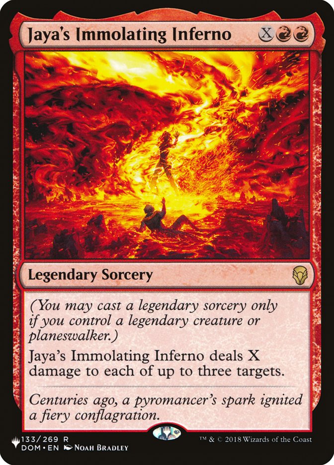 Jaya's Immolating Inferno [The List] | Amazing Games TCG